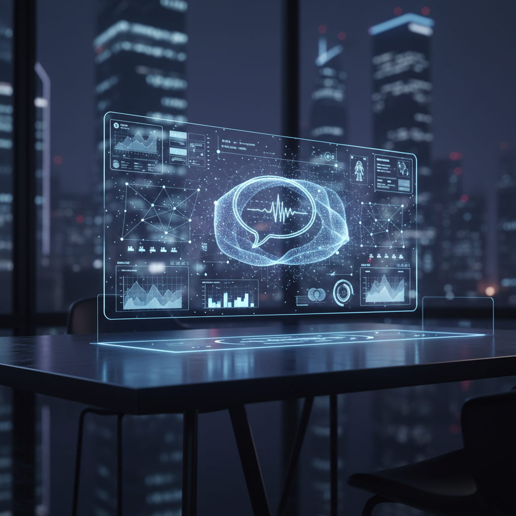 A futuristic digital interface showing a GoHighLevel chatbot interface with lead data flowing into a CRM dashboard.